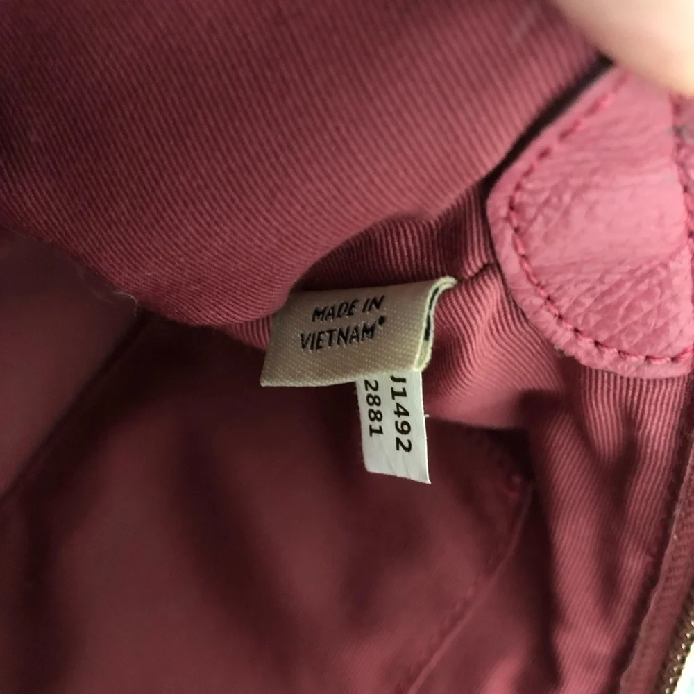 Coach Pink Crossgrain Leather East West Crossbody Bag